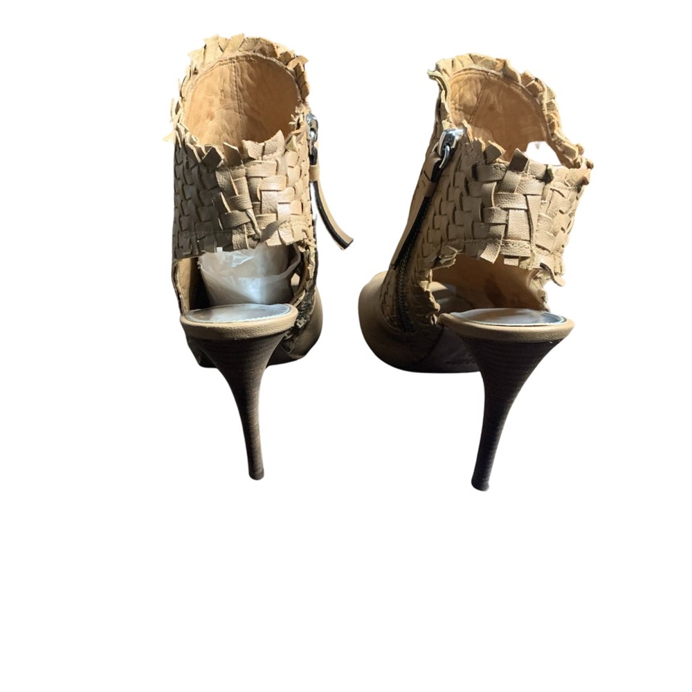 Coach Tan Open Toe Leather Heels - Picture 2 of 6